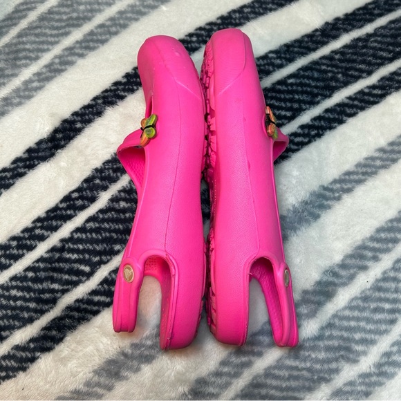 CROCS Bright Pink SKYLAR PRIMA NANOOK BALLET Slip On Mary Jane Shoes Size 4 - Picture 7 of 15